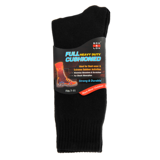 Sox & Lox - Heavy Duty Full Cushioned Work Boot Sock - Strong & Durable ...