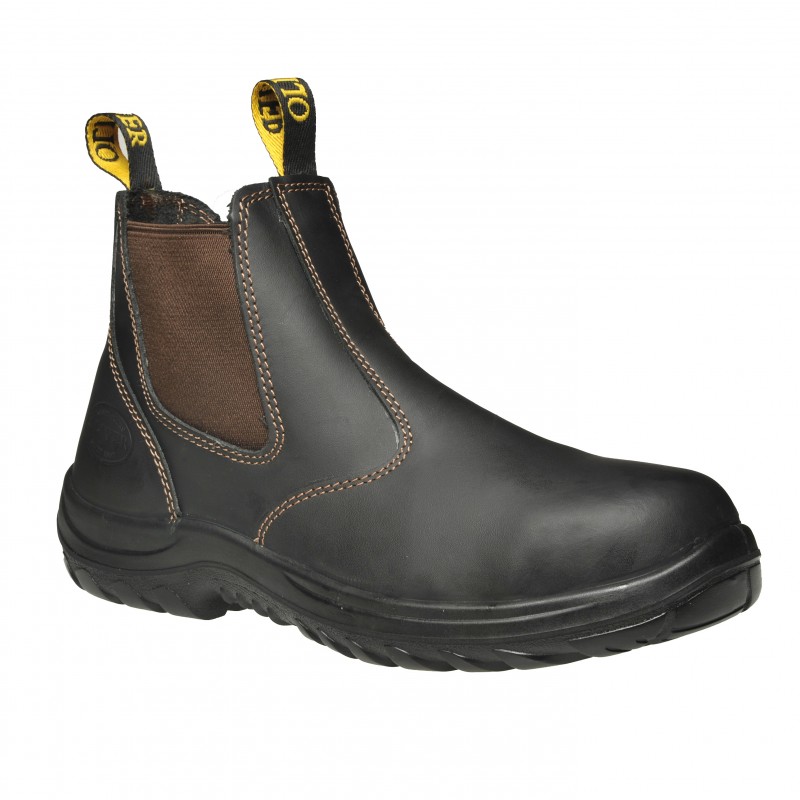 Oliver Work Boots, 34626, Steel Toe Safety. 'Claret' Elastic Sided Pre ...
