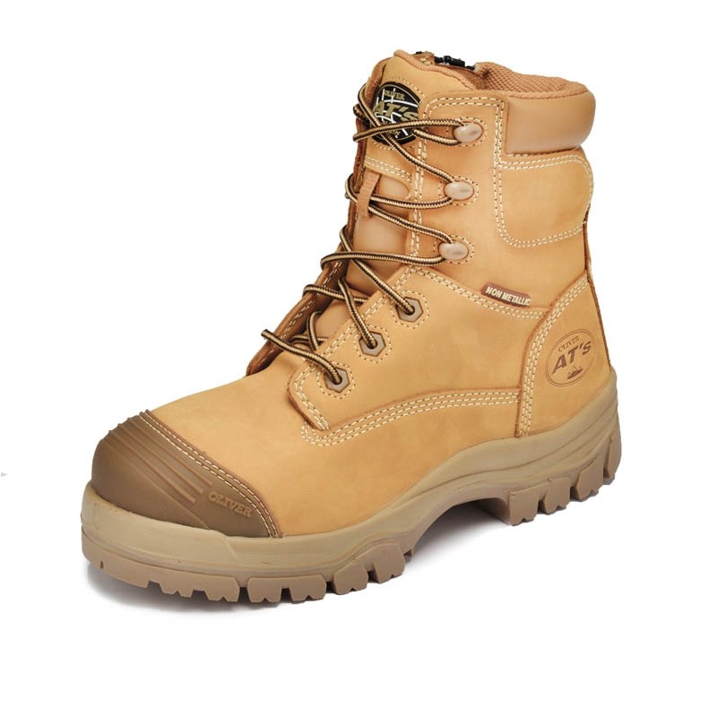 Oliver Work Boots, 45632z,8' Zip / Lace-Up, Non-Metal Toe Cap Safety ...
