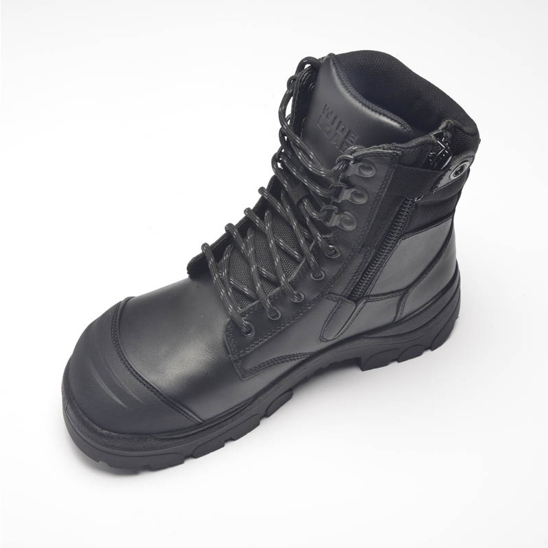 Wide Load 890BZ Black, Extra Wide 8inch Steel toe Zip/Lace Up Boot - 6E ...