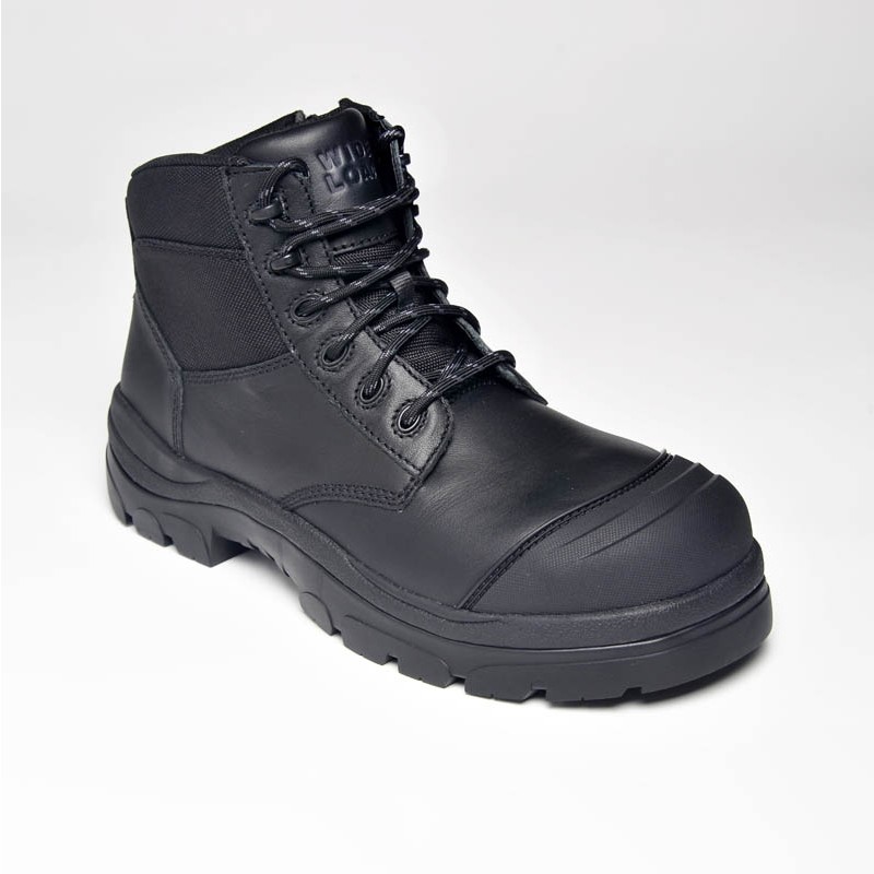 Wide Load 690BZC Black, Extra Wide 6inch Composite Toe, Zip/Lace Up ...