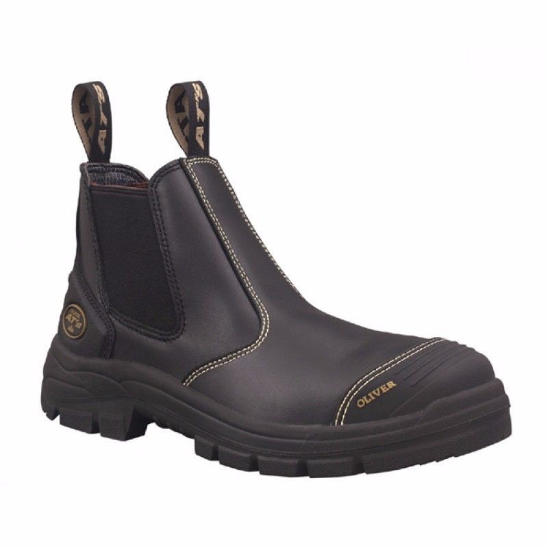 Oliver Work Boots 55320. Black, Elastic Sided, Water Resistant Steel ...