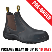        Oliver Work Boots, 34626, Steel Toe Safety. 'Claret' Elastic Sided Pre Order