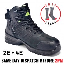 New Balance Contour Black ZIP Men’s Composite Toe Safety Work Boot 2E & 4E Wide Fittings