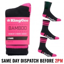 KingGee K49015 Women's Bamboo Socks - 3 Pack