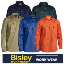 Bisley BSC6433 Men's Long Closed Front Sleeve Work Shirt