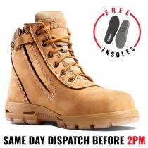 Redback UCWZ COBAR Non Safety Work Boot - Wheat - Side Zip