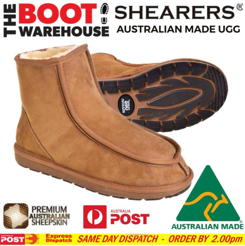 Shearers Original Men's Moccasin Ugg Boots - Australian Made With sheep Skin