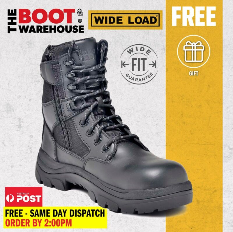 Wide Load 790BZC 6E Extra Wide Black Composite Toe Safety Tactical Work Boot